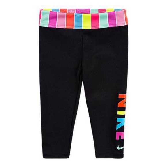 BRAND NEW girl toddler Nike nike rainbow crop leggings pants size 2T & 4T - Picture 2 of 5